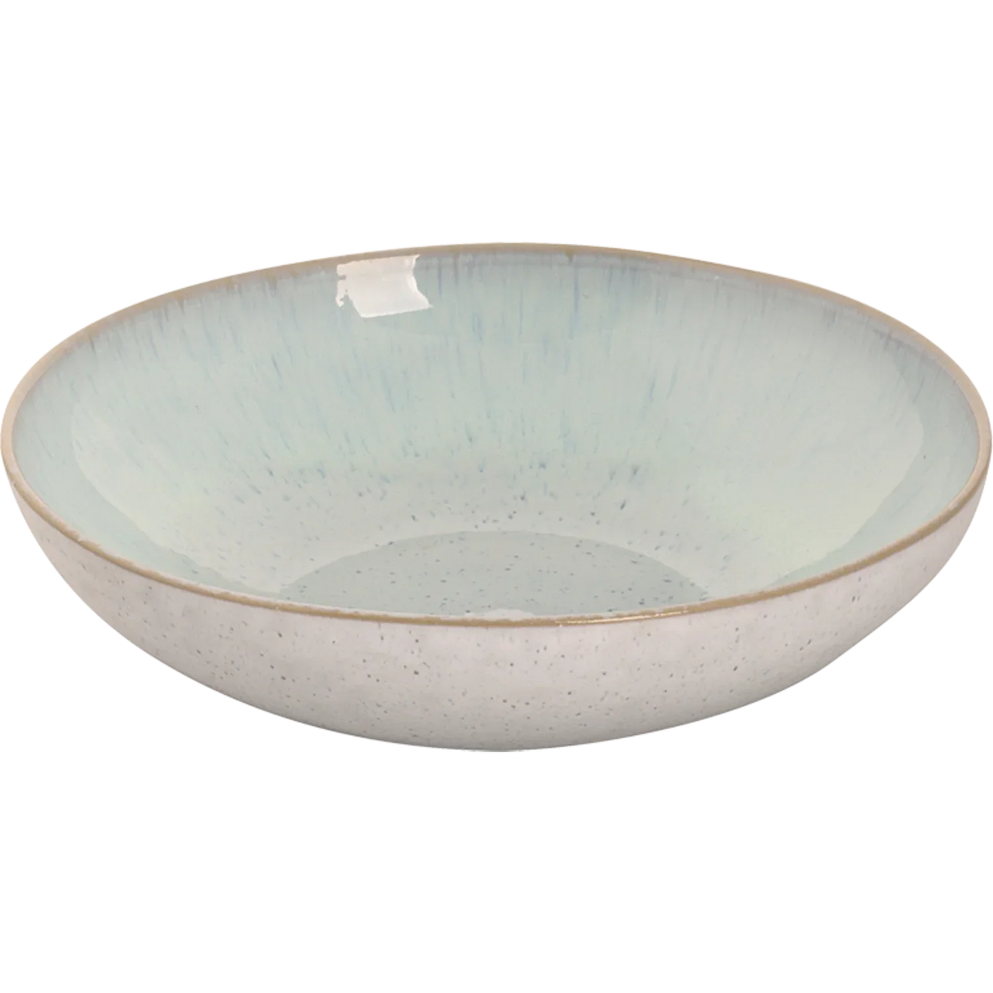 [ Set of 6 ] Deep plate Palmer Light Blue Sea 8.7 inch Blue Stoneware