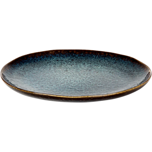 [ Set of 6 ] Plate Palmer Eccentric 11 inch Blue Stoneware