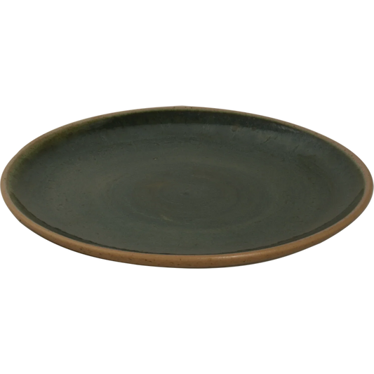 [ Set of 6 ] Plate Palmer Wisteria 8.7 inch Green Beige Stoneware