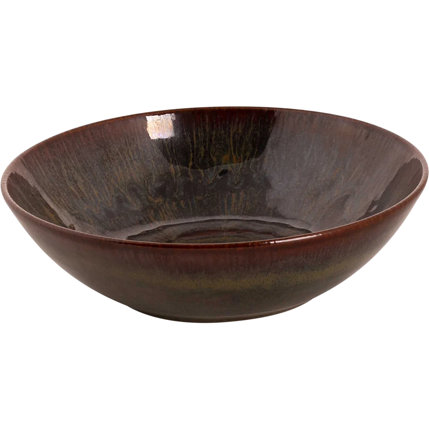 [ Set of 6 ] Plate coupe Palmer Victory 6.7 inch Brown Stoneware