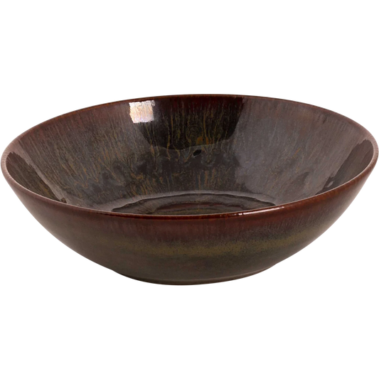 [ Set of 6 ] Plate coupe Palmer Victory 6.7 inch Brown Stoneware