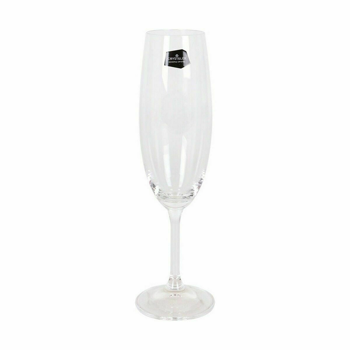 Champagne glass Crystalex Lara Crystal 220 ml Champagne 6 Pieces (6 Units) (4 Units)