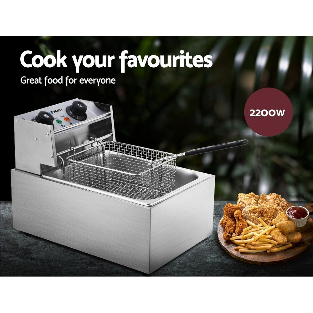 NNEDSZ Electric Single Deep Fryer - Silver