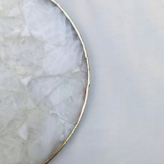 Large Clear Crystal Agate Cheese Platter/Tray/Personalised Momentos/Sign Boards