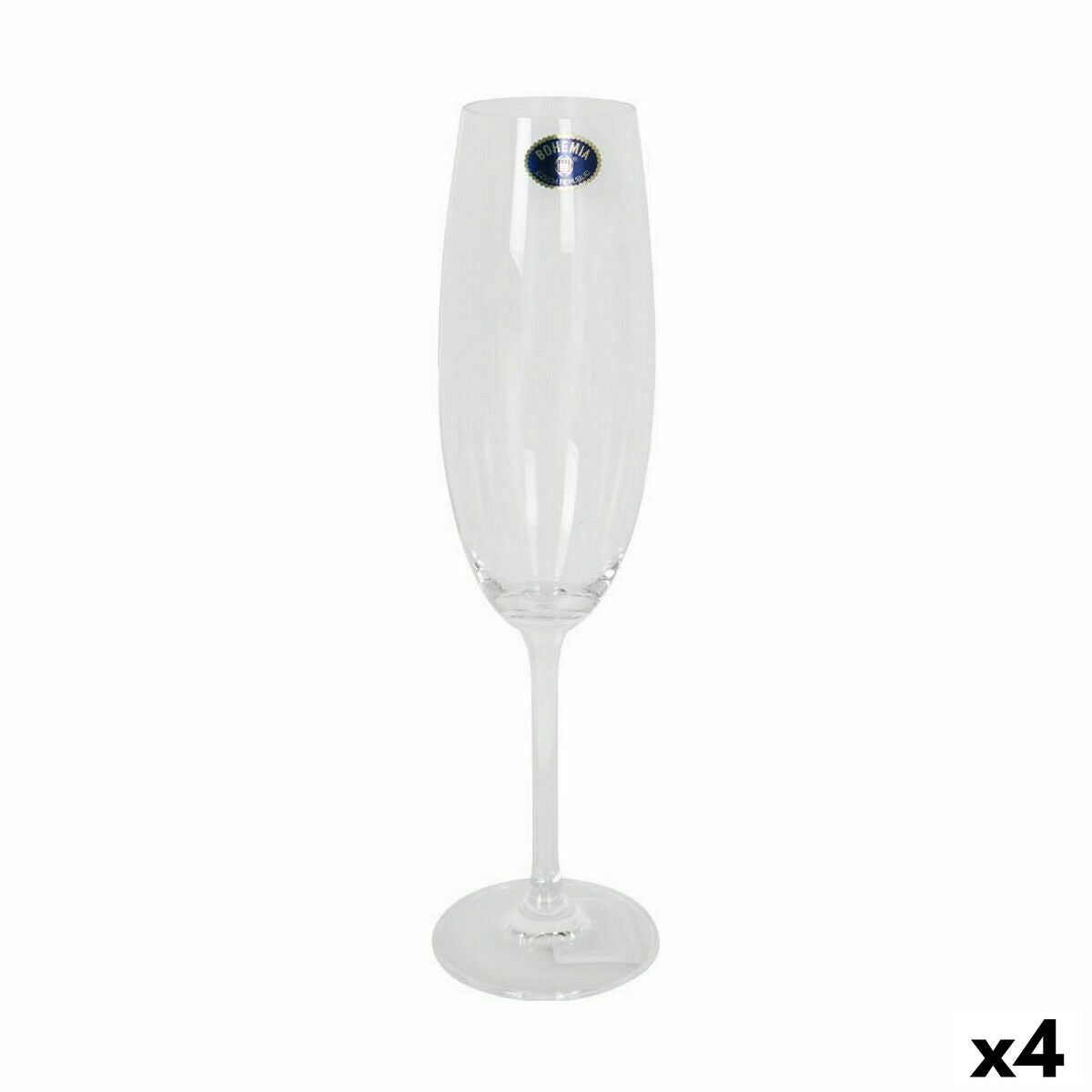 Champagne glass Bohemia Crystal Clara 220 ml Champagne 6 Pieces (4 Units)