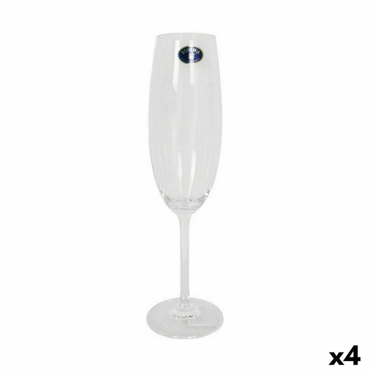 Champagne glass Bohemia Crystal Clara 220 ml Champagne 6 Pieces (4 Units)