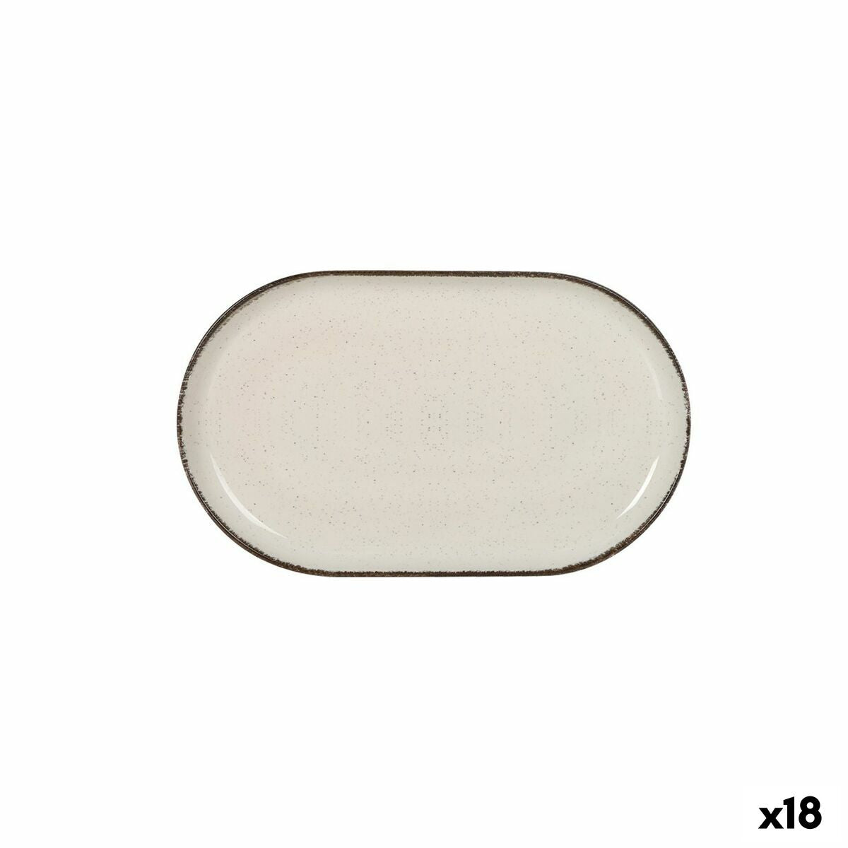 Serving Platter La Mediterránea Anllo Oval 25 x 15 x 2,2 cm (18 Units)
