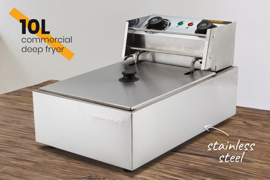 NNEDSZ EuroChef Commercial Electric Deep Fryer Frying Basket Chip Cooker Fry Scoop