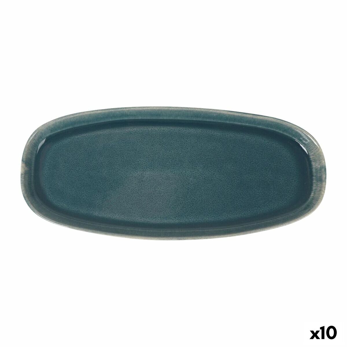 Serving Platter La Mediterránea Ocean blue 33,4 x 14,8 x 2,5 cm (10 Units)